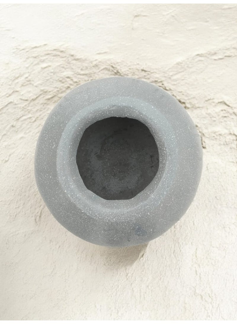 color zone pottery Indoor and outdoor planters with a sturdy and durable construction, ideal for larger plants. Prevents discoloration and cracking caused by sun exposure. Waterproof, sun-resistant, and weather-resistant. Fiber, 25 cm - Dark Gray - Image 3