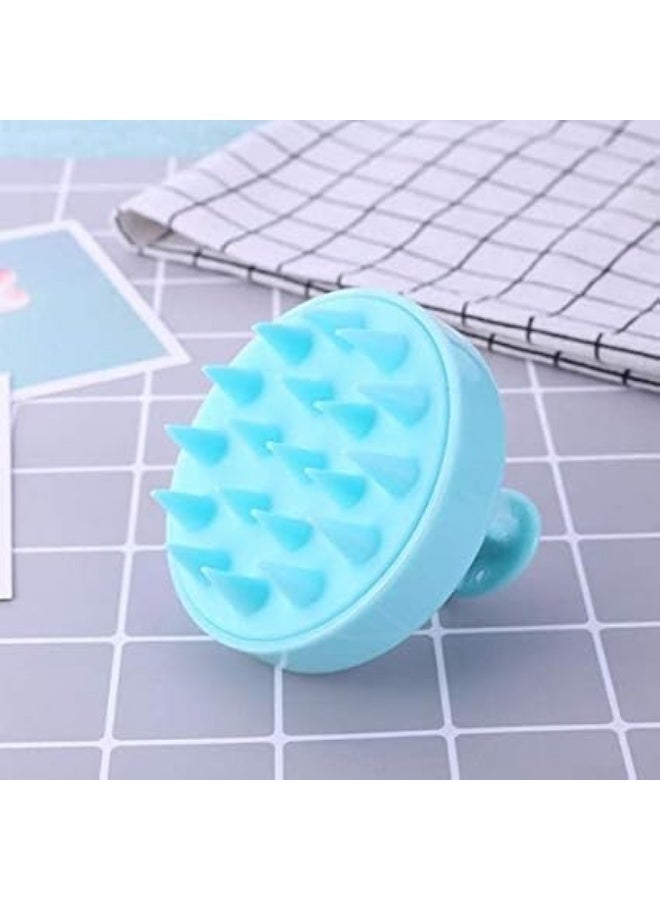 فرشاة تدليك فروة الرأس بالسيليكون – مضادة للقشرة، للاستخدام على الشعر الجاف والمبلل، شعيرات ناعمة مرنة، لون أخضر - Image 2