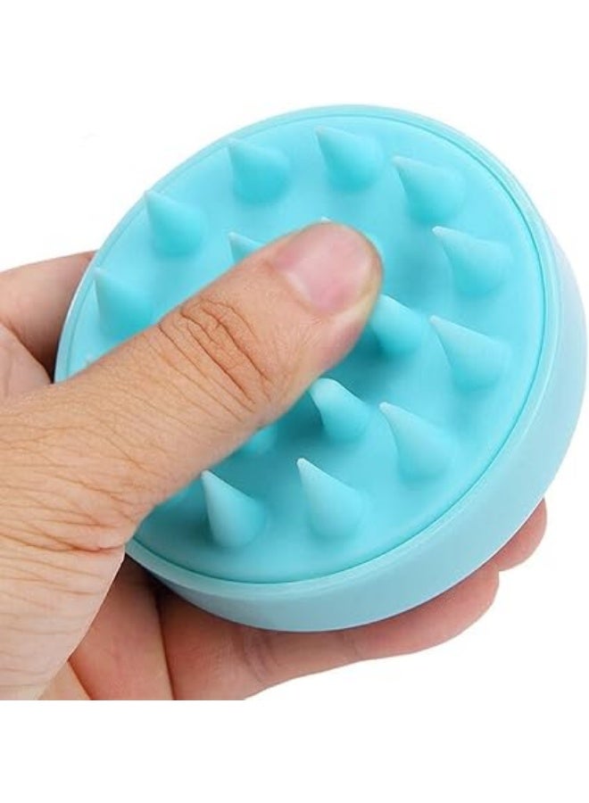 فرشاة تدليك فروة الرأس بالسيليكون – مضادة للقشرة، للاستخدام على الشعر الجاف والمبلل، شعيرات ناعمة مرنة، لون أخضر - Image 3