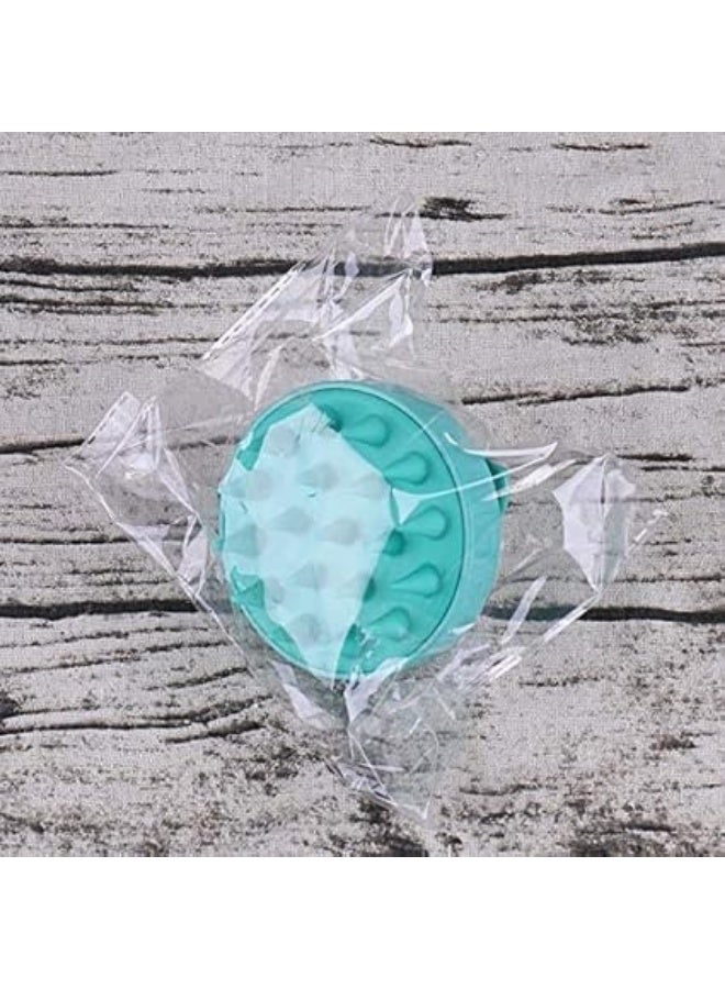 فرشاة تدليك فروة الرأس بالسيليكون – مضادة للقشرة، للاستخدام على الشعر الجاف والمبلل، شعيرات ناعمة مرنة، لون أخضر - Image 5