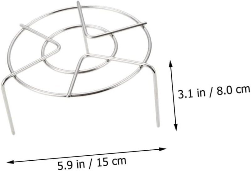 Unomor 3 قطع حامل وعاء تبخير من الفولاذ المقاوم للصدأ لتوزيع الحرارة بشكل متساوي، أداة طهي وتبريد للمطبخ - Image 3