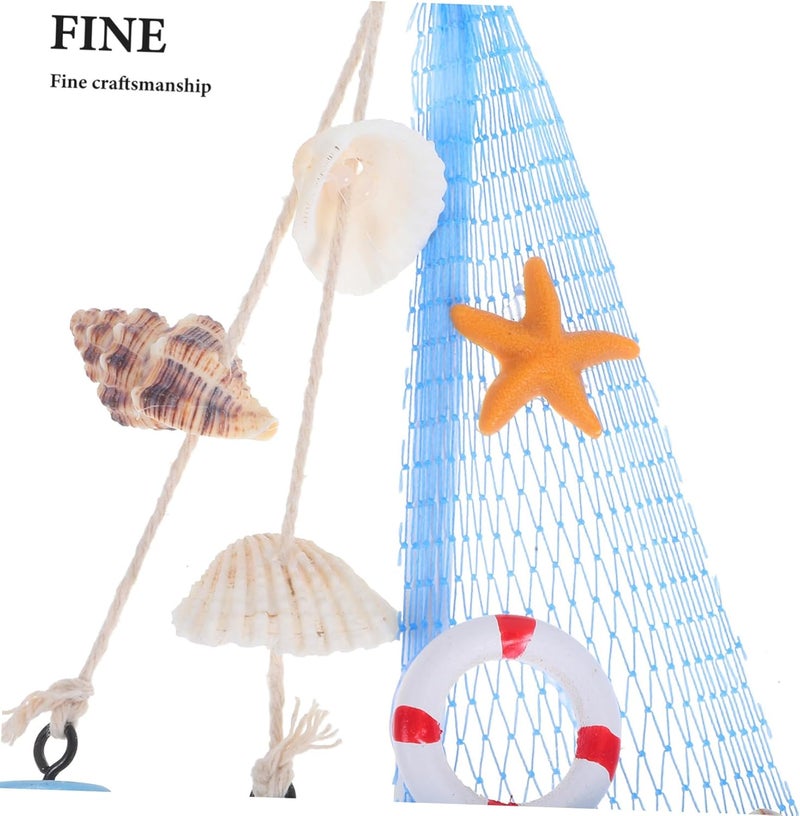 Zerodeko Wooden Nautical Boat Model Ornament for Home Decor Beach Party Supplies Photography Props Versatile Decorative - Image 3