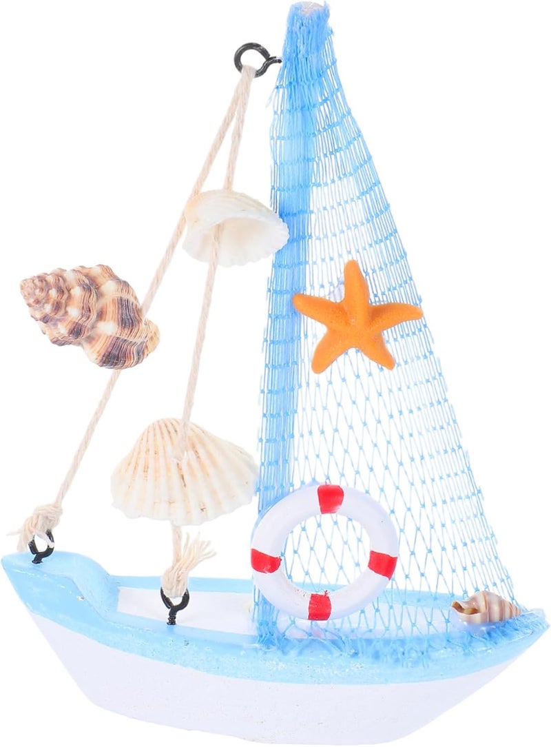 Zerodeko Wooden Nautical Boat Model Ornament for Home Decor Beach Party Supplies Photography Props Versatile Decorative - Image 1