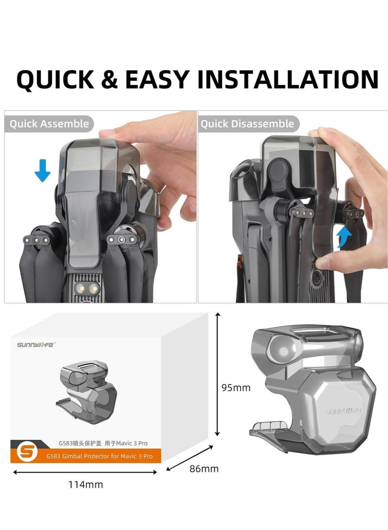 Captaintech Lens Cap for Mavic 3 Pro, Compatible with DJI Mavic 3 Pro Drone Accessories, Gimbal Guard Vision System Protector Lens Cover - Image 5