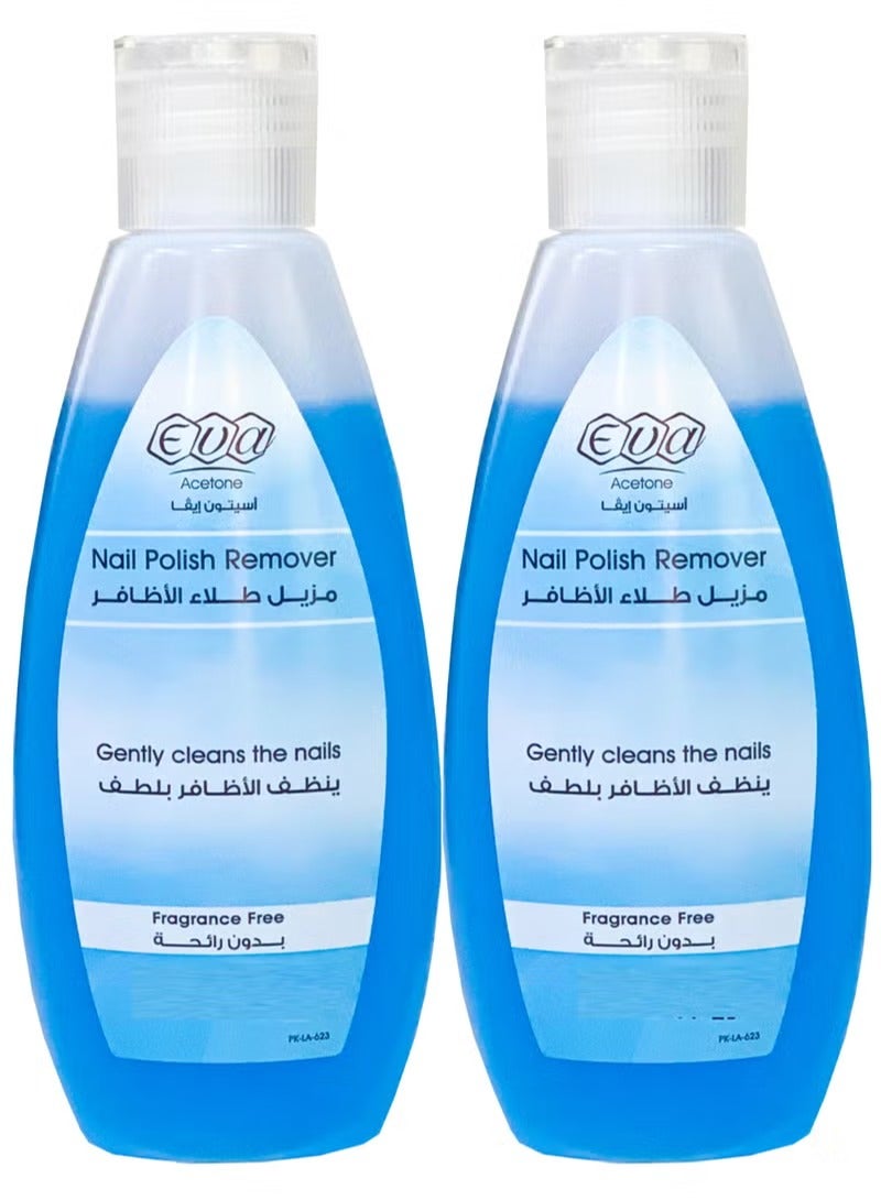 Eva  Acetone Nail Polish Remover Fragrance Free 100 M 1+1