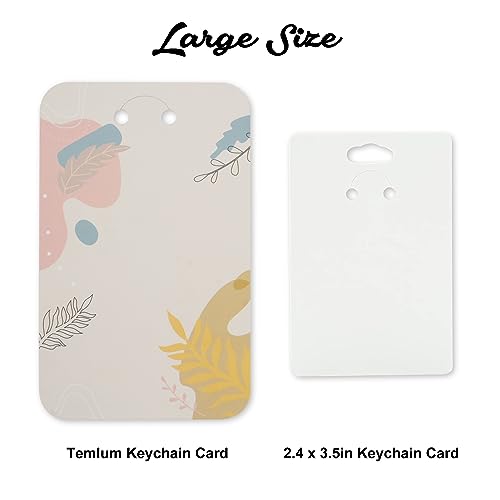 Temlum 100 Pcs Keychain Display Cards with Self-Sealing Bags, 3'' x 4.7'' Keychain Cards Holder for Display Keyring Cards Jewelry Packaging Supplies (Plant) - Image 3