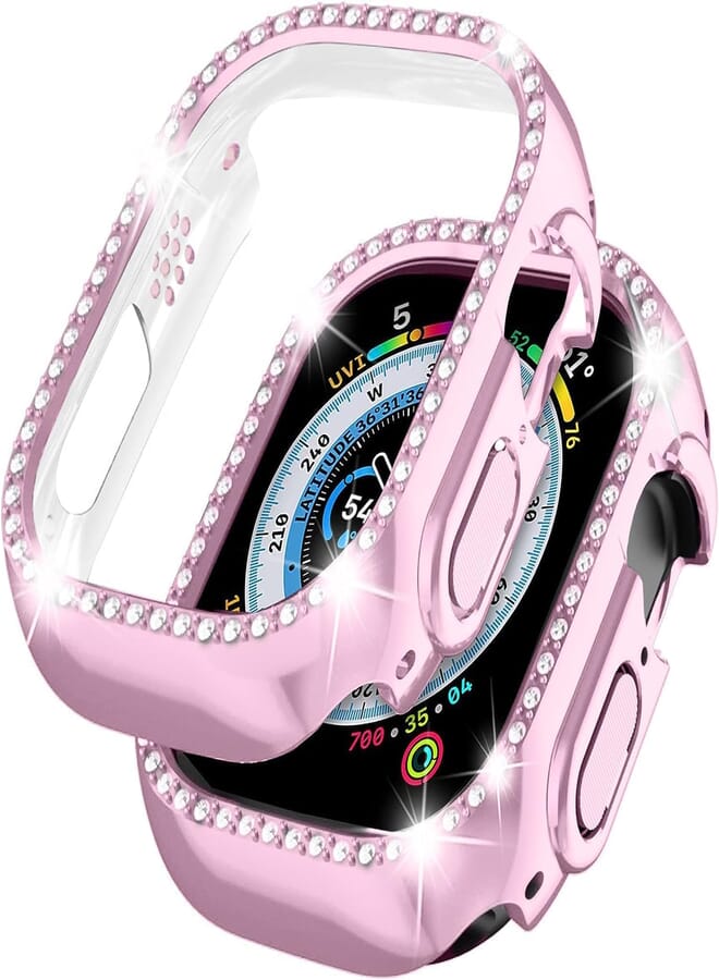 Next Next store Compatible with i watch Ultra 49mm PC Protective Case for Women Girls (Pink)