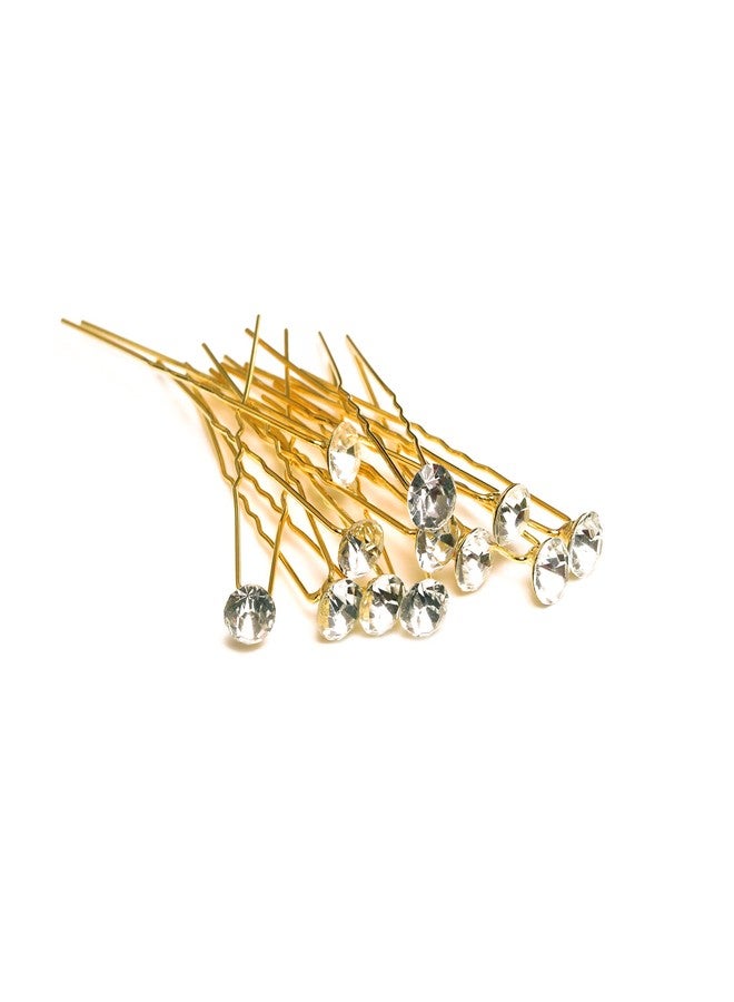 Paradise® Hair Pins For Women And Girls/Juda Pins For Women (White Stone) - Image 3