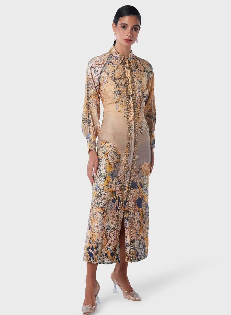 Threadz by Ajooni Floral Print Dress