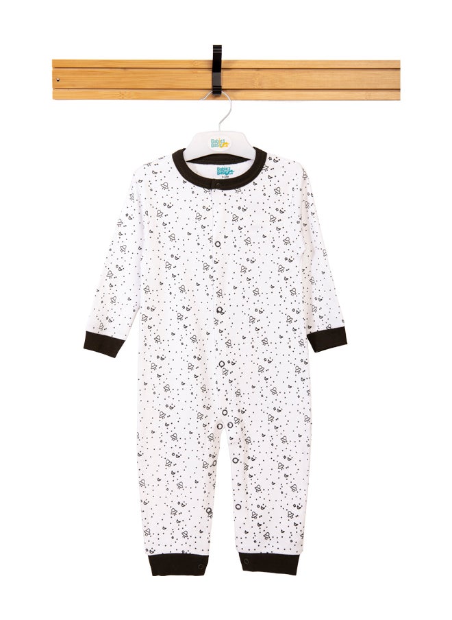 Babies Basic 100% Cotton Printed Long Sleeves Jumpsuit/Romper/Sleepsuit For Babies  - Image 1