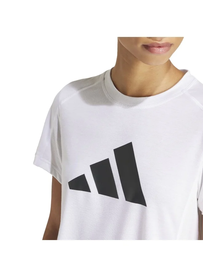 Adidas We Logo T White Training T-Shirts For Women XS