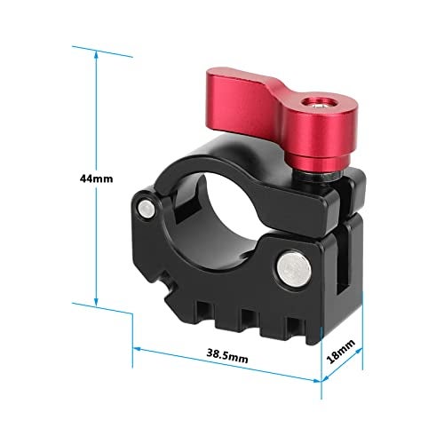 CAMVATE 19mm Rod Clamp with 1/4 & 3/8 Anti-Twist Mount (Red Locking Lever) - 3268 - Image 4