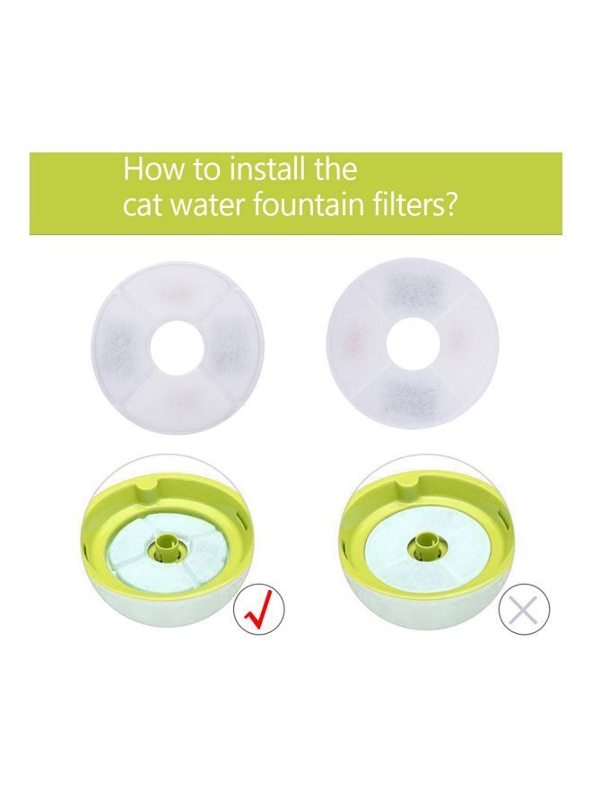 NIBEMINENT 6-Piece Water Fountain Filter White - Image 4