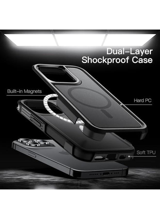 Jetech Case For Iphone 14 Pro Max 6.7 Inch Compatible With Magsafe Heavy Duty Dual Layer Rugged Protection Shockproof Protective Tough Phone Magnetic Cover Black  - Image 3