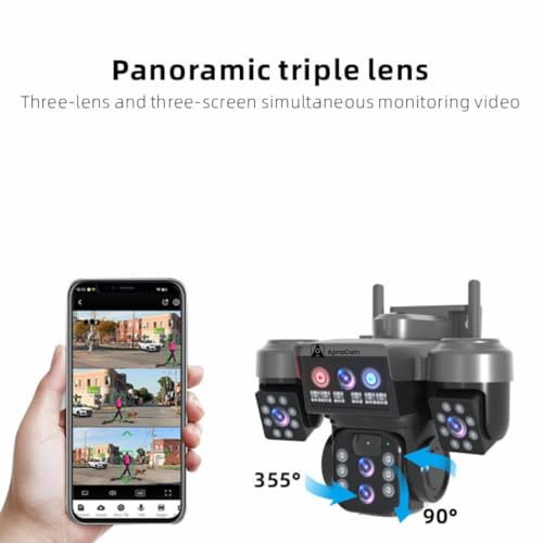 ApnaCam 15MP 3 Lens 4G Solar Powered Security Camera | Dual Solar Panel | 128GB Storage | Outdoor Waterproof CCTV | Night Vision, Motion Detection & Two-Way Audio | 4G SIM Based Wireless Camera - Image 4
