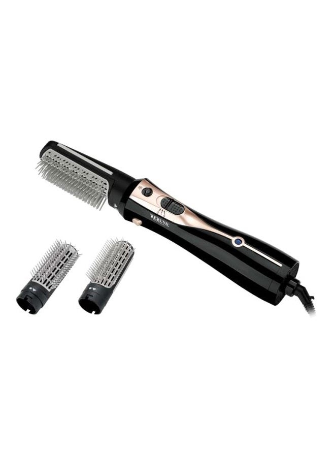 REBUNE Electric Hair Styler Brush With 2 Attachment Black/Grey/Rose Rold - Image 1