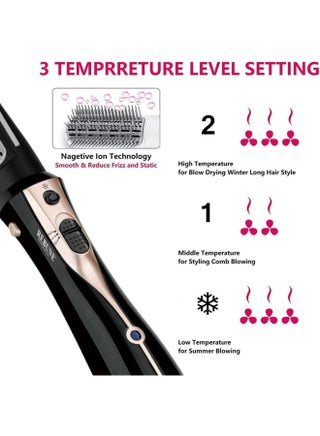 RE-2078-2 1200W Hair Styler 3 In 1 Hot Air Styler Black/Grey/Rose Rold - view 3