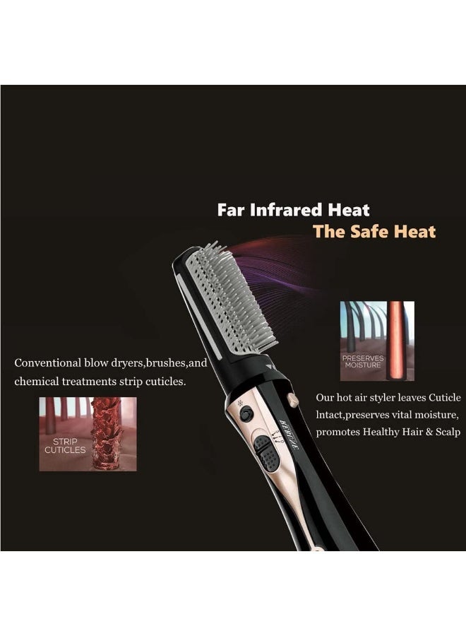 REBUNE RE-2078-2 1200W Hair Styler 3 In 1 Hot Air Styler Black/Grey/Rose Rold - Image 5