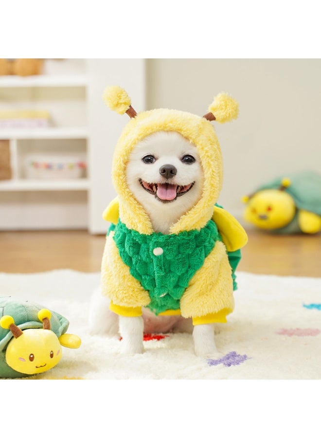 A.M Dog Clothes Soft Warm Fleece Dog Hoodies Small Dogs Puppy Cat Carnival Costume Pet Hooded Coat Jacket With Turtle Bag - Image 5