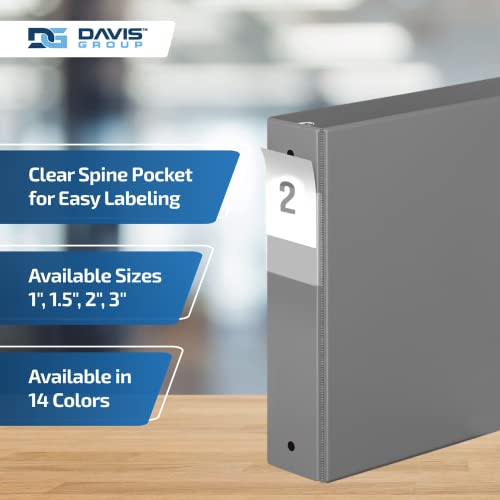 Davis Group Premium Economy 6-Pack 3-Ring Binders for School or Office, Round-Ring Binders, 2 Inch, Gray - Image 4