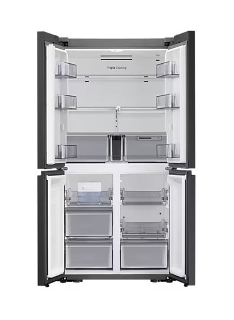 Samsung 523L Net Capacity, Bespoke Refrigerator, Triple Cooling + Precise Cooling + Metal Cooling RF60A91C3AP/AE Cotta White - Image 4