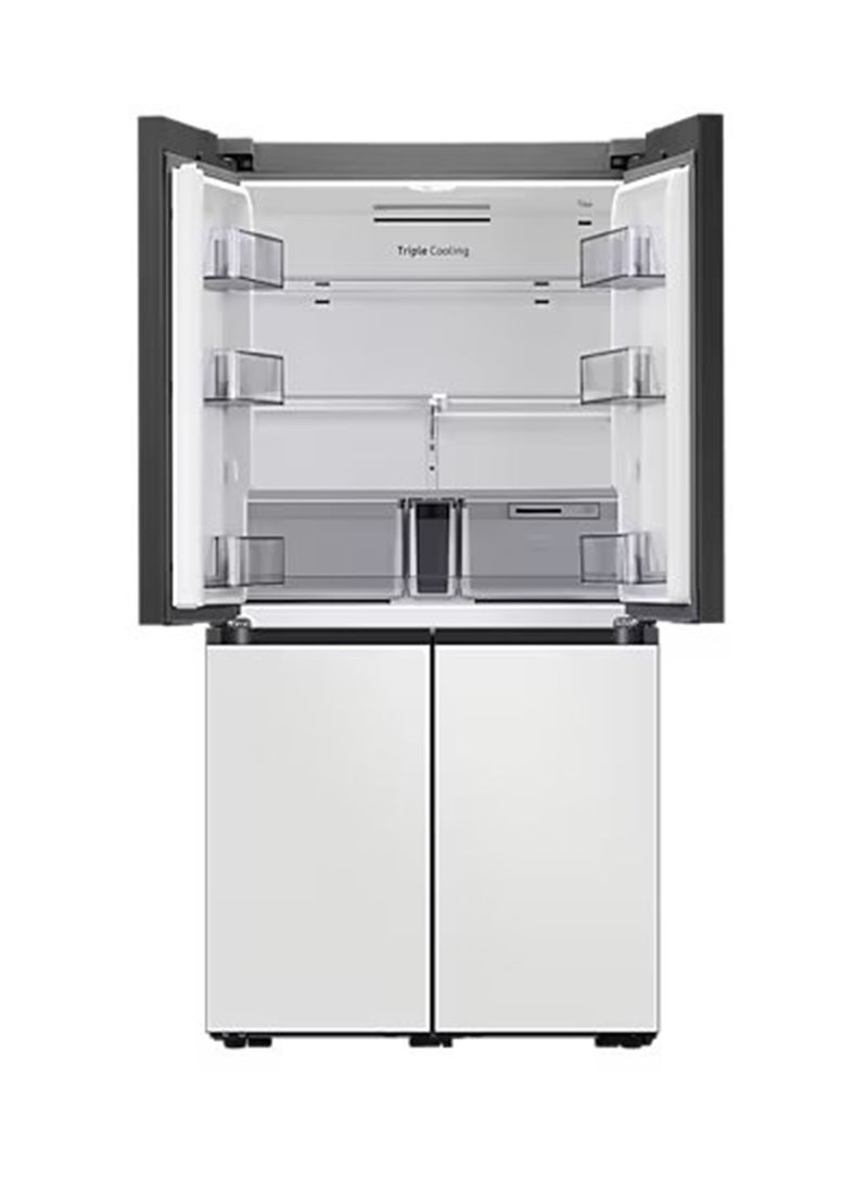 Samsung 523L Net Capacity, Bespoke Refrigerator, Triple Cooling + Precise Cooling + Metal Cooling RF60A91C3AP/AE Cotta White - Image 3