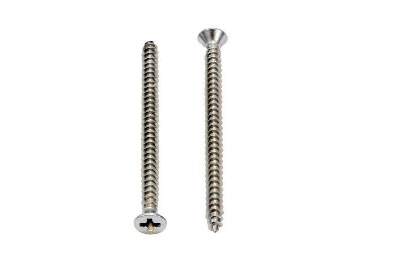 Bolt Dropper #4 x 1-1/2" Stainless Steel Flat Head Phillips Wood Screw, (100 pc), 18-8 (304) Stainless Steel Sheet Metal Screws - Type A Point, Plain Finish - Image 3