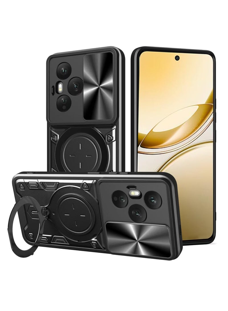 Compatible with Honor 400 Pro Case.with Slide Camera Lens Cover Compatible with Honor 400 Pro Case (Black） - Image 1