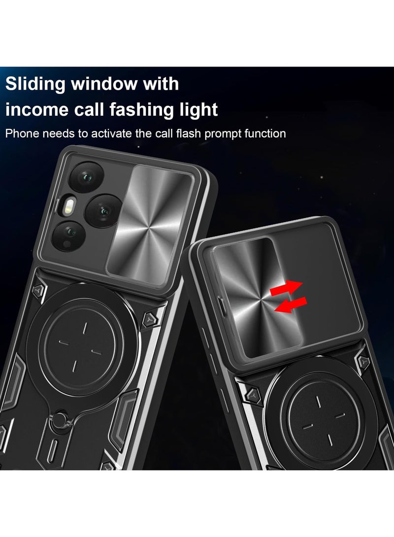 Compatible with Honor 400 Pro Case.with Slide Camera Lens Cover Compatible with Honor 400 Pro Case (Black） - Image 4