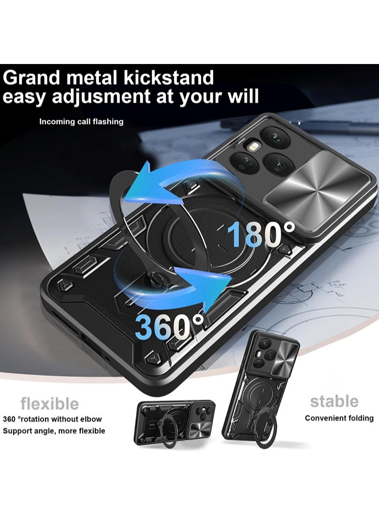 Compatible with Honor 400 Pro Case.with Slide Camera Lens Cover Compatible with Honor 400 Pro Case (Black） - Image 3