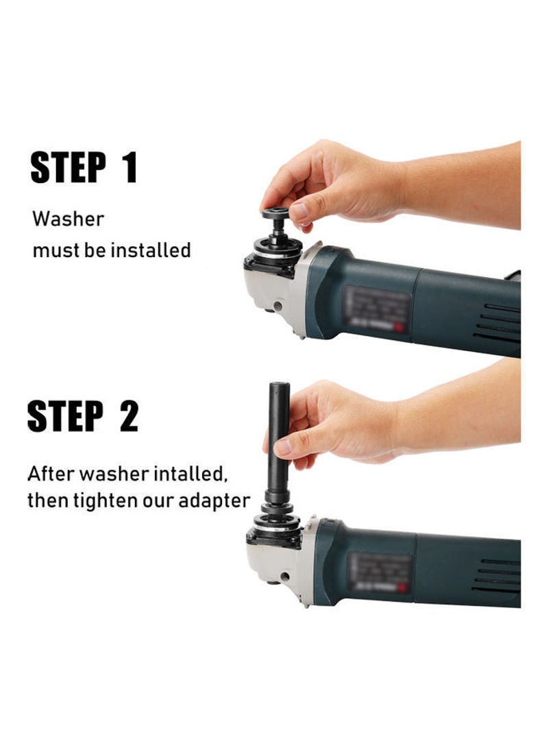 NIBEMINENT Multifunctional Angle Grinder Attachment Burnishing Polishing Machine Parts Accessories Black/Silver 13cm - Image 2