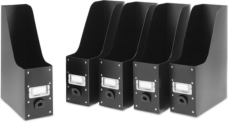 Whitmor Magazine Storage Desk Organizers - Black (Set of 5) - Image 1