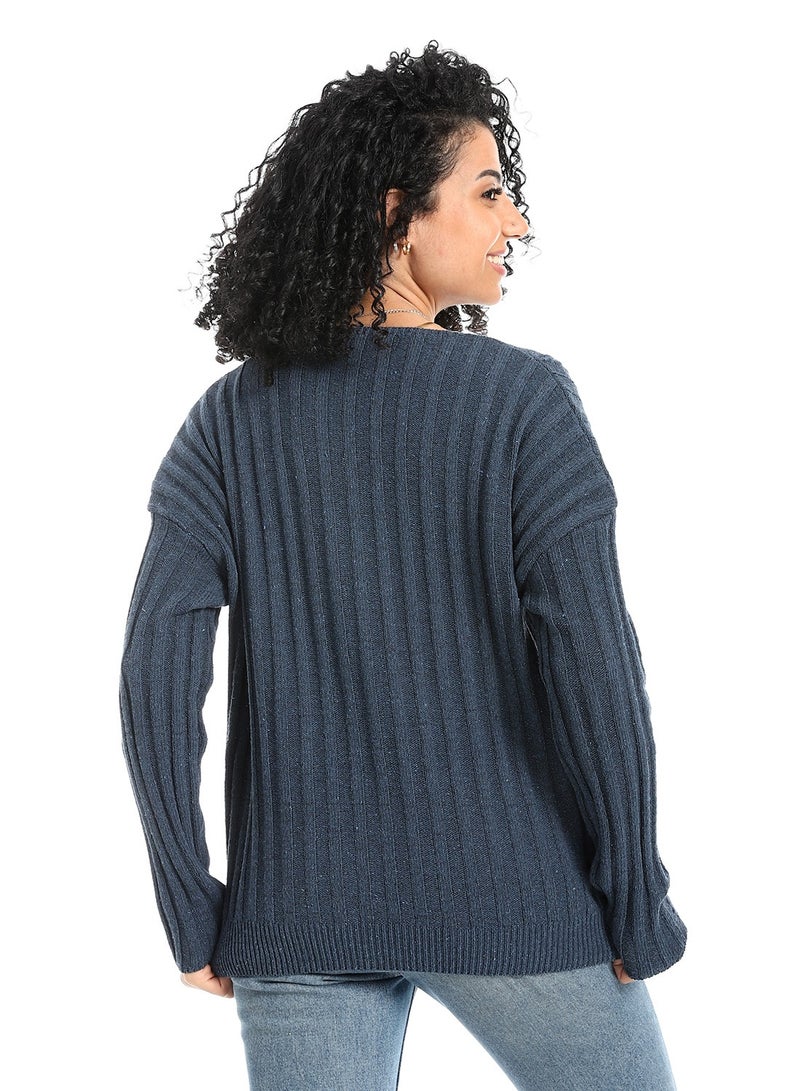 سيزار كارديجان صوف حريمي طويل بزراير من الأمام - Image 4