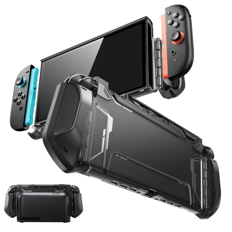Mumba Blade Series Case for Nintendo Switch 2 Dock Friendly MilitaryGrade Protection Switch 2 Grip Protective Cover Shell QuickRelease JoyCon Accessories for Switch 2 Controllers Black - Image 2