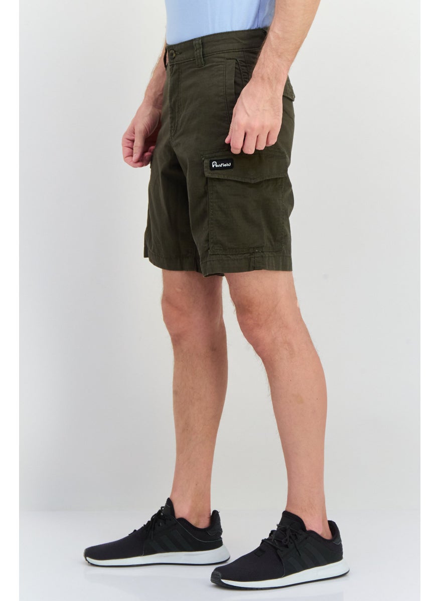 Penfield Men Brand Logo Cargo Shorts, Olive  - Image 4