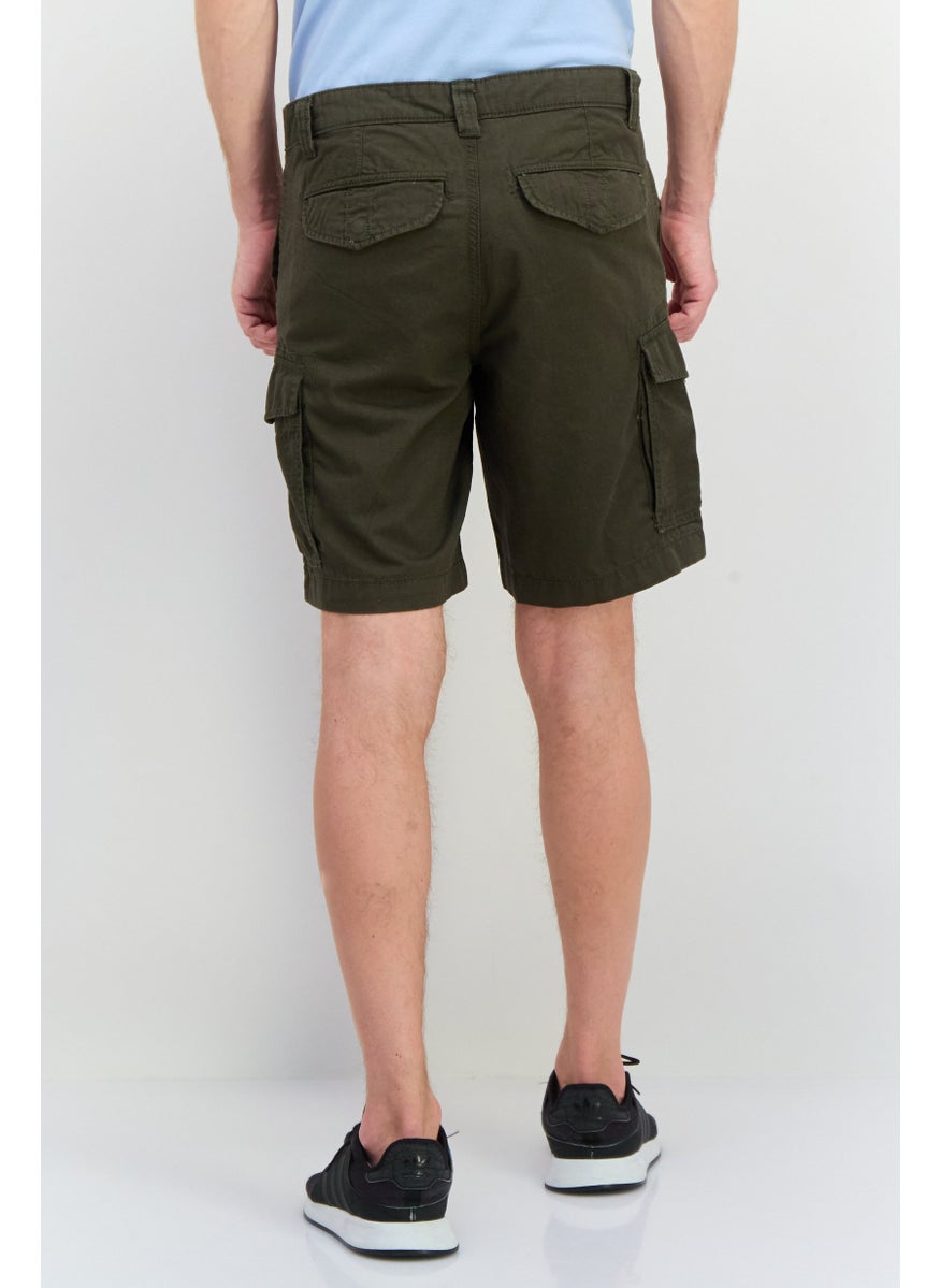 Penfield Men Brand Logo Cargo Shorts, Olive  - Image 3
