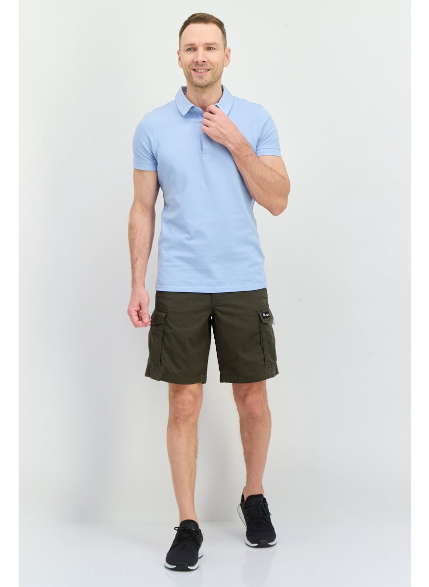 Penfield Men Brand Logo Cargo Shorts, Olive  - Image 2