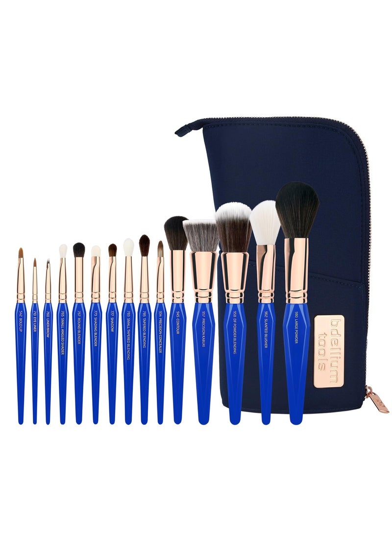 Bdellium Tools Bdellium Tools Professional Makeup Brush Golden Triangle - Phase I Complete 15pc. Brush Set with Stand-Up Pouch 