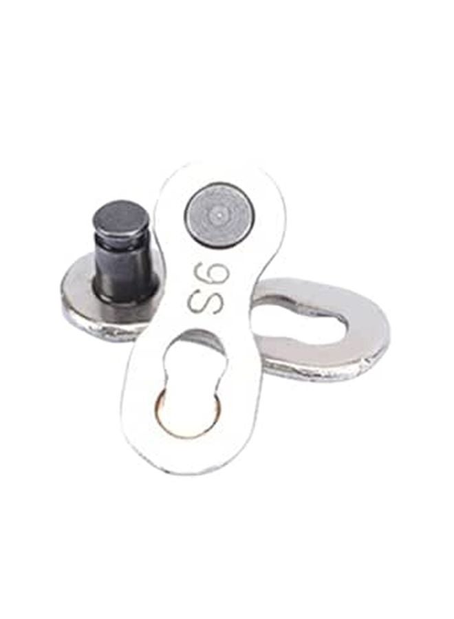 1 Pair Silver Bike Chain Missing Link Buckle Quick Connect Accessory - Image 1