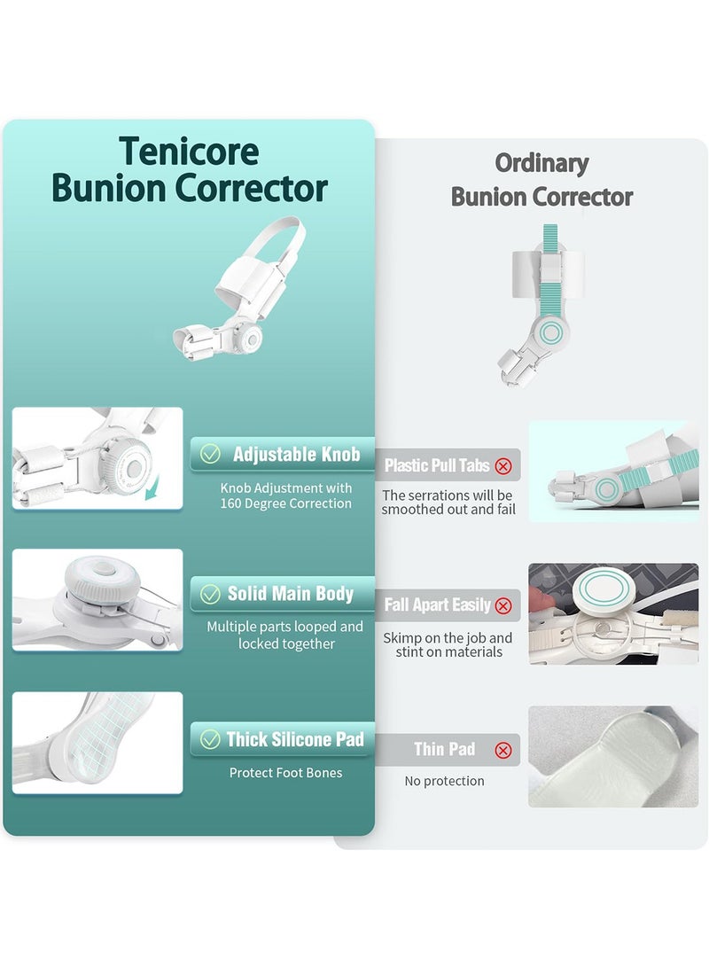 جود تول 1 قطعة مصحح الإبهام, مصحح إبهام القدم, جبيرة بونيون بمقبض قابل للتعديل, لتخفيف الوكعة, أدوات تخفيف الألم, مناسب لتصحيح أصابع القدم اليمنى واليسرى - Image 3