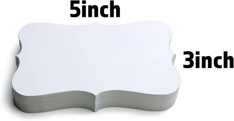 PPAPPAPPIYO 3x5 White index card stock / Set of 50 Blank index cards 350gsm (white) - Image 2