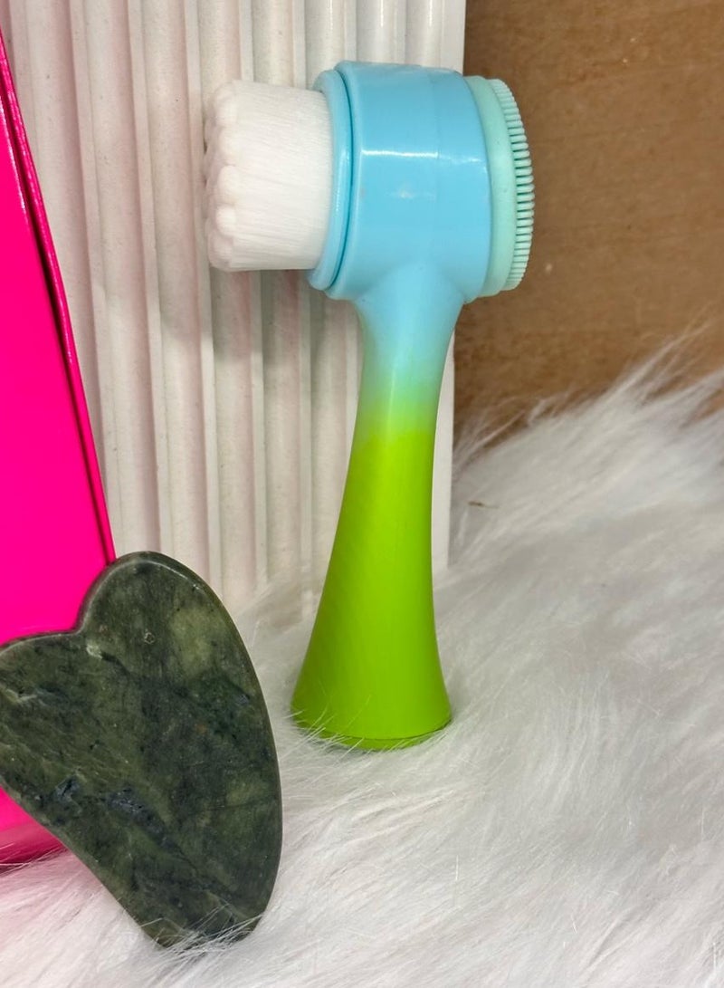 maya accessories face care set one peice of gua sha + Multifunctional Facial Cleansing Brush Cleansing Skin Care Brush Body Cleansing Brush Electric Facial Brush Facial Cleaning Brush Scrubber Makeup Remover Brush Man The Face - Image 1