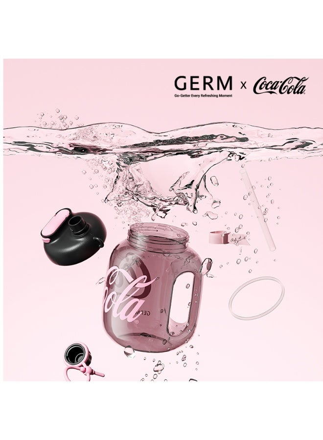 GERM Coca-Cola Red Happy Tritan Water Bottle 1400ml | GERM | Large Leakproof Sports Bottle | BPA-Free with Straw | Official Coca-Cola Licensed | Lightweight & Durable - Image 3
