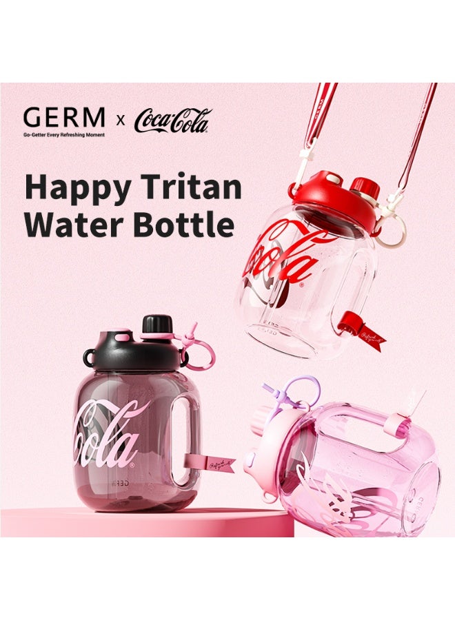 GERM Coca-Cola Red Happy Tritan Water Bottle 1400ml | GERM | Large Leakproof Sports Bottle | BPA-Free with Straw | Official Coca-Cola Licensed | Lightweight & Durable - Image 2