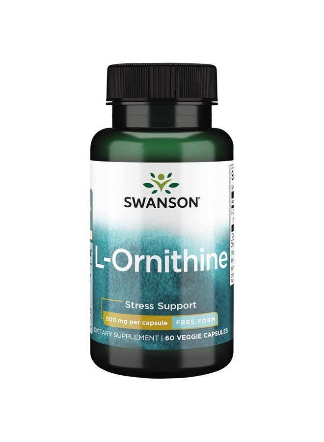 Swanson L-Ornithine Amino Acid 500 Milligrams 60 Veg Capsules - Image 1