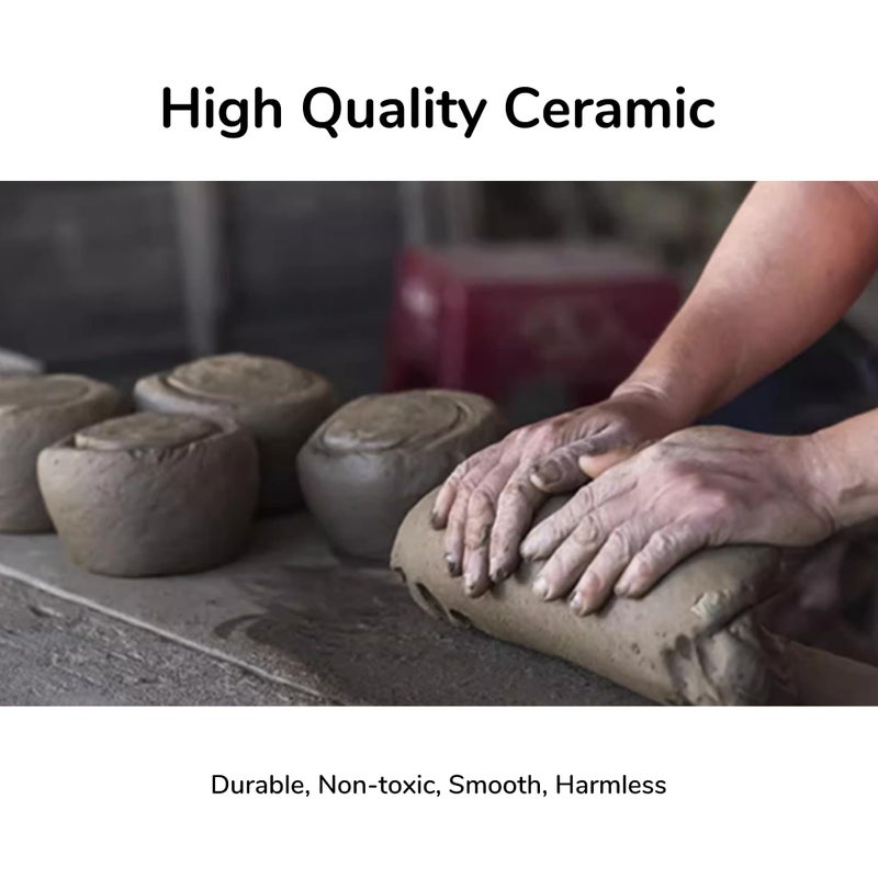 tafit Guinea Pig Food Bowl Hamster Ceramic Water Dish Anti-Spill & Prevent Tipping Rabbit Feeding Bowl for Guinea Pig, Syrian Hamster, Bunny, Rat, Chinchilla, Squirrel, Small Animal (Honey Orange) - Image 4