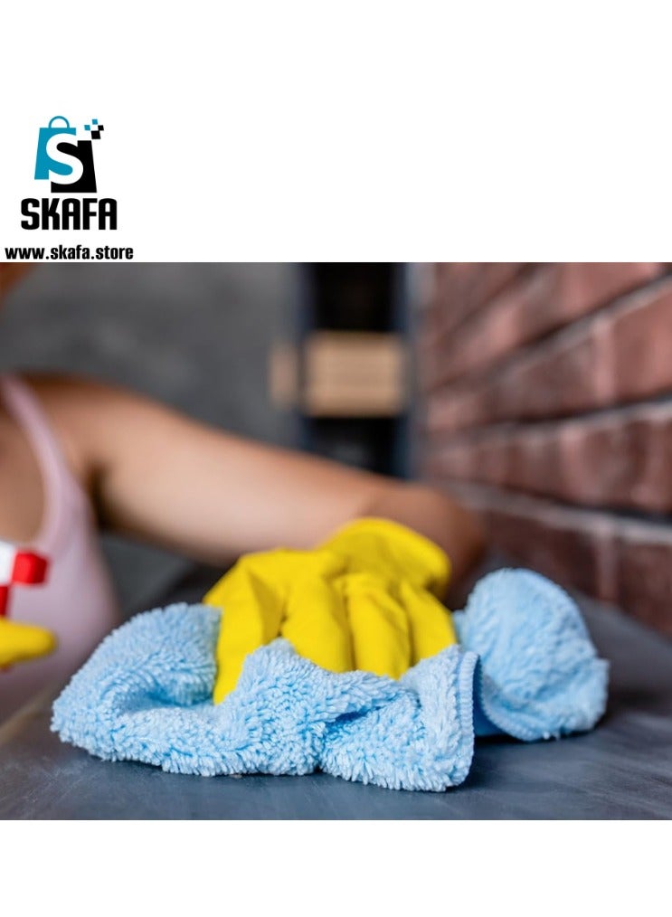 سكافا مناشف تنظيف من الألياف الدقيقة فائقة الامتصاص 12 قطعة 30×30 سم أزرق للمنزل والمطبخ والنوافذ والسيارات للاستخدام اليومي والهدايا - Image 2