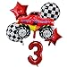 ALY 6PCS Monster Truck Foil Balloons for Kids 3rd Birthday Baby Shower Car Theme Party Decorations Monster Truck 3rd Birthday - Image 4
