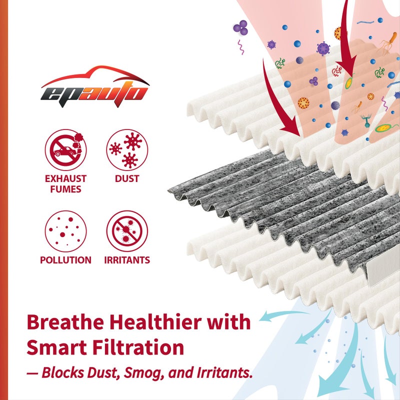 EPAuto CP819 (CF11819) Cabin Air Filter with Activated Carbon, Replacement for Hyundai Santa Fe, Kia Optima, Chevy Equinox, GMC Terrain, Saturn Vue - Fits 2008â€“2021 Models - Image 5