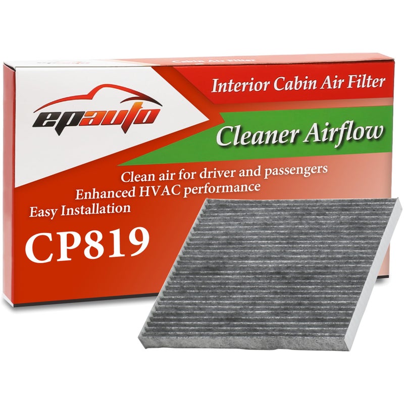 EPAuto CP819 (CF11819) Cabin Air Filter with Activated Carbon, Replacement for Hyundai Santa Fe, Kia Optima, Chevy Equinox, GMC Terrain, Saturn Vue - Fits 2008â€“2021 Models - Image 1